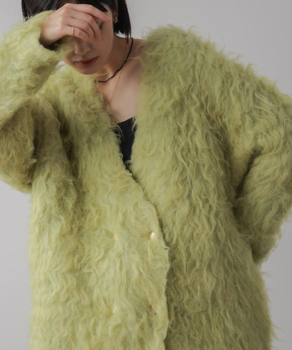 ウェーブシャギーニットジャケット