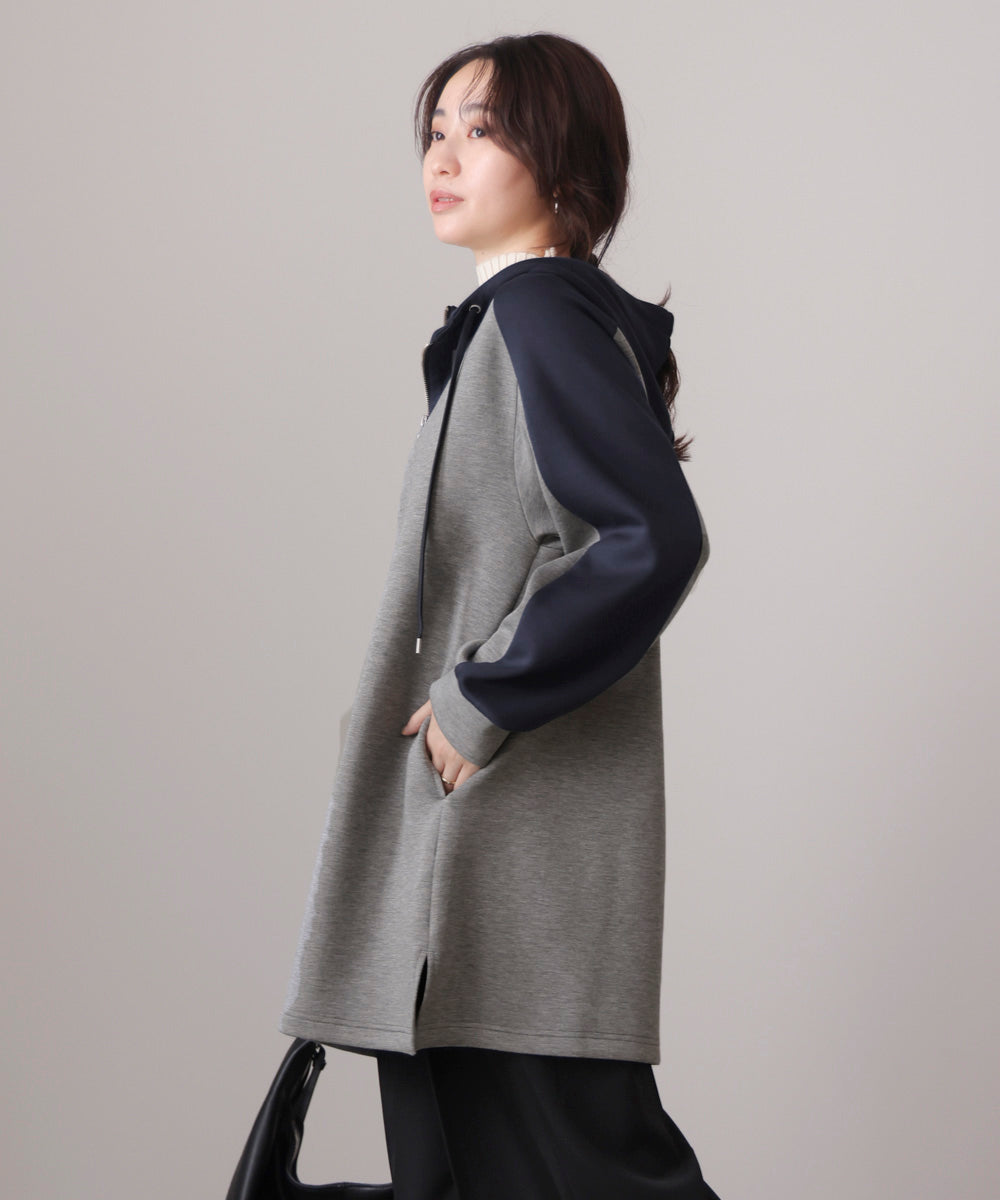 シルキーダンボールバイカラーチュニック