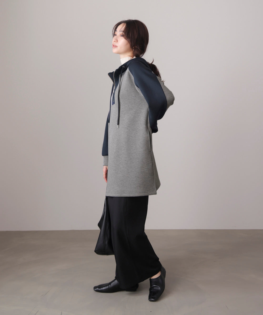 シルキーダンボールバイカラーチュニック