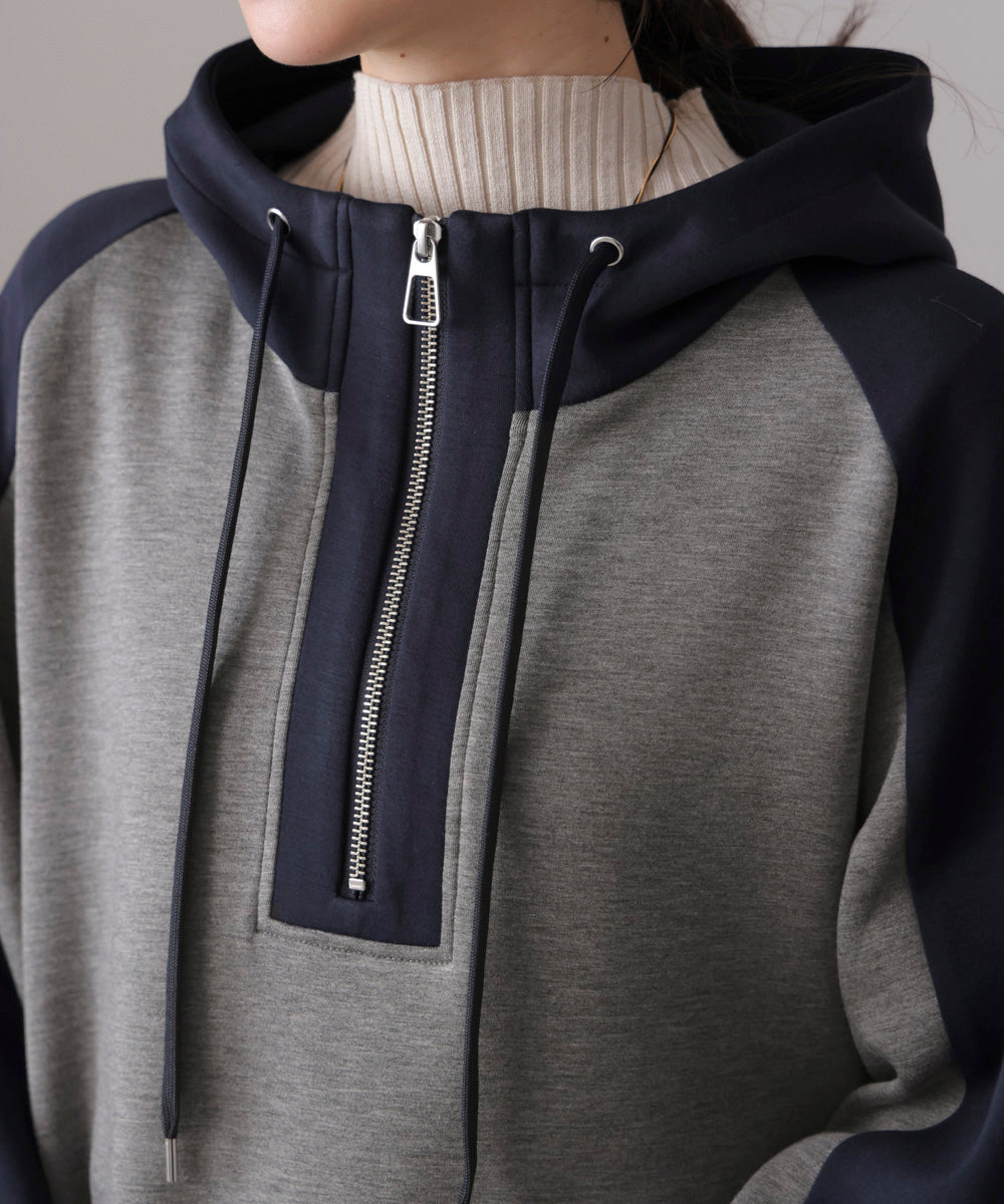 シルキーダンボールバイカラーチュニック