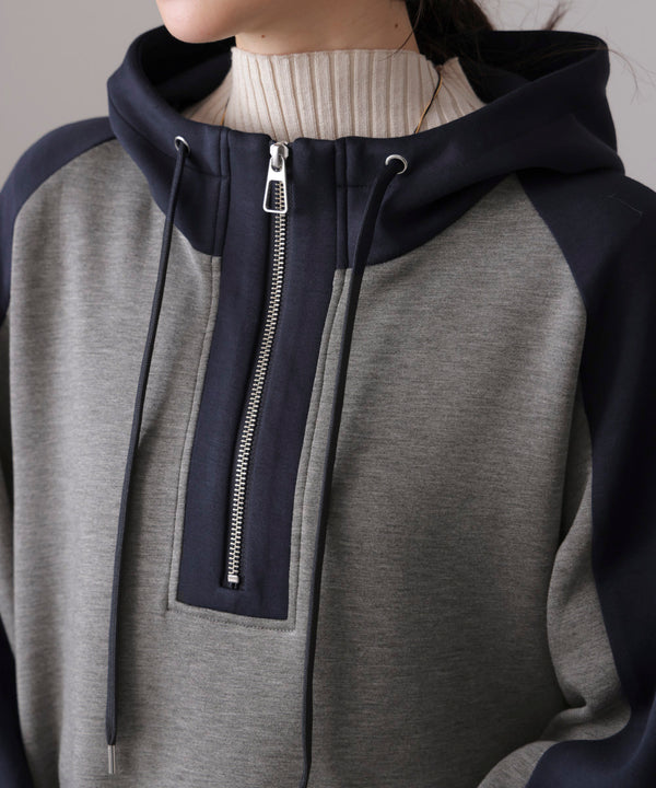 シルキーダンボールバイカラーチュニック