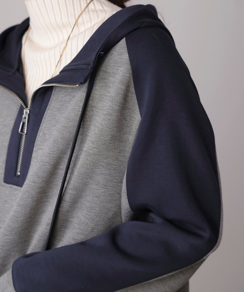 シルキーダンボールバイカラーチュニック