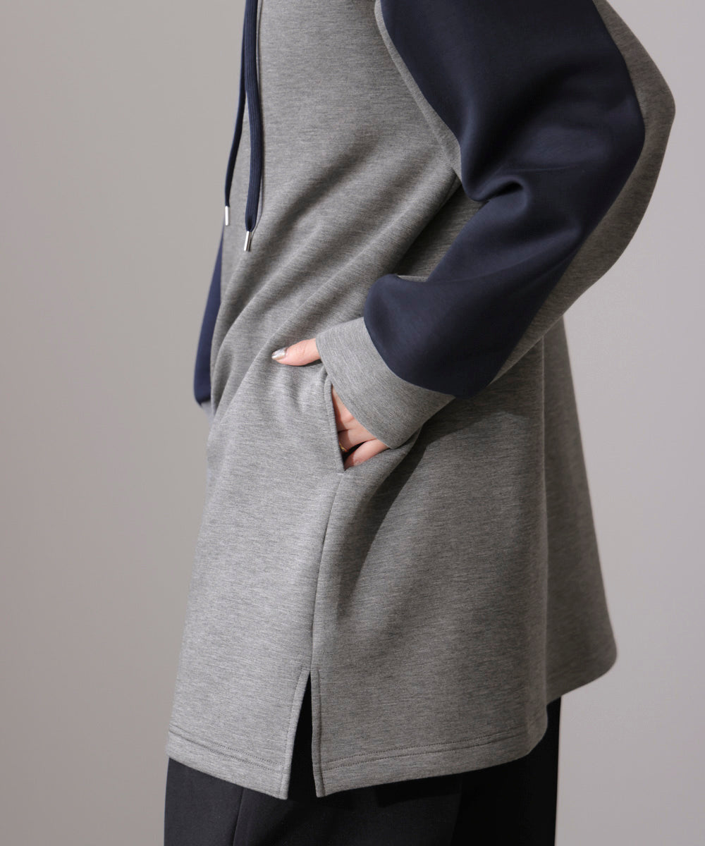 シルキーダンボールバイカラーチュニック