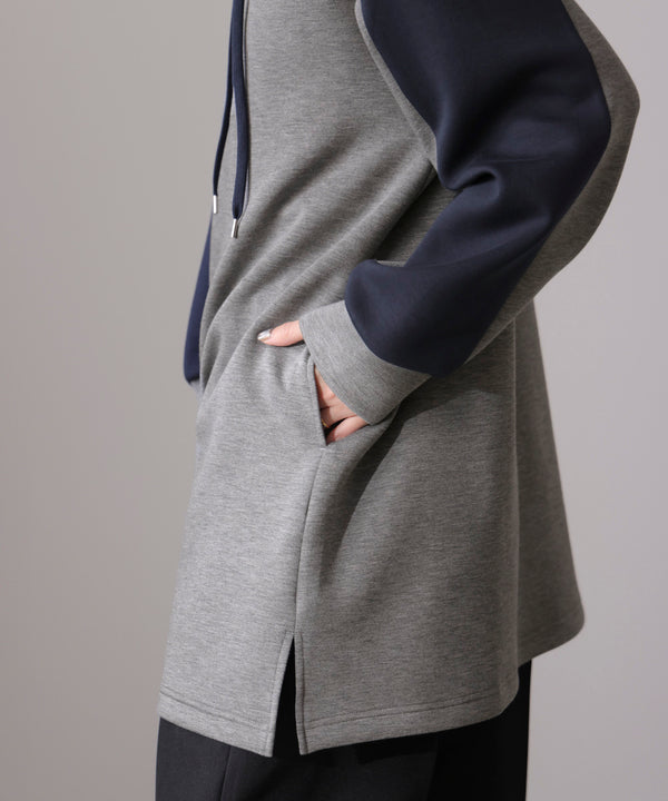 シルキーダンボールバイカラーチュニック