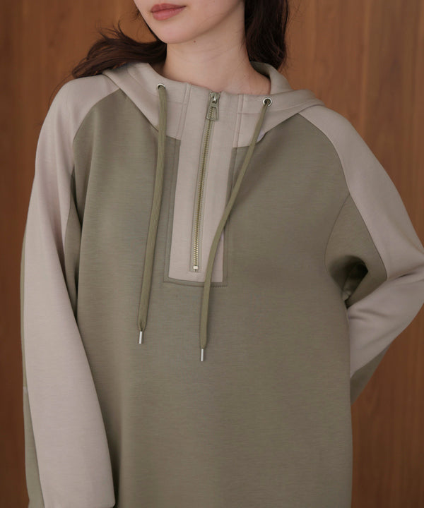 シルキーダンボールバイカラーチュニック