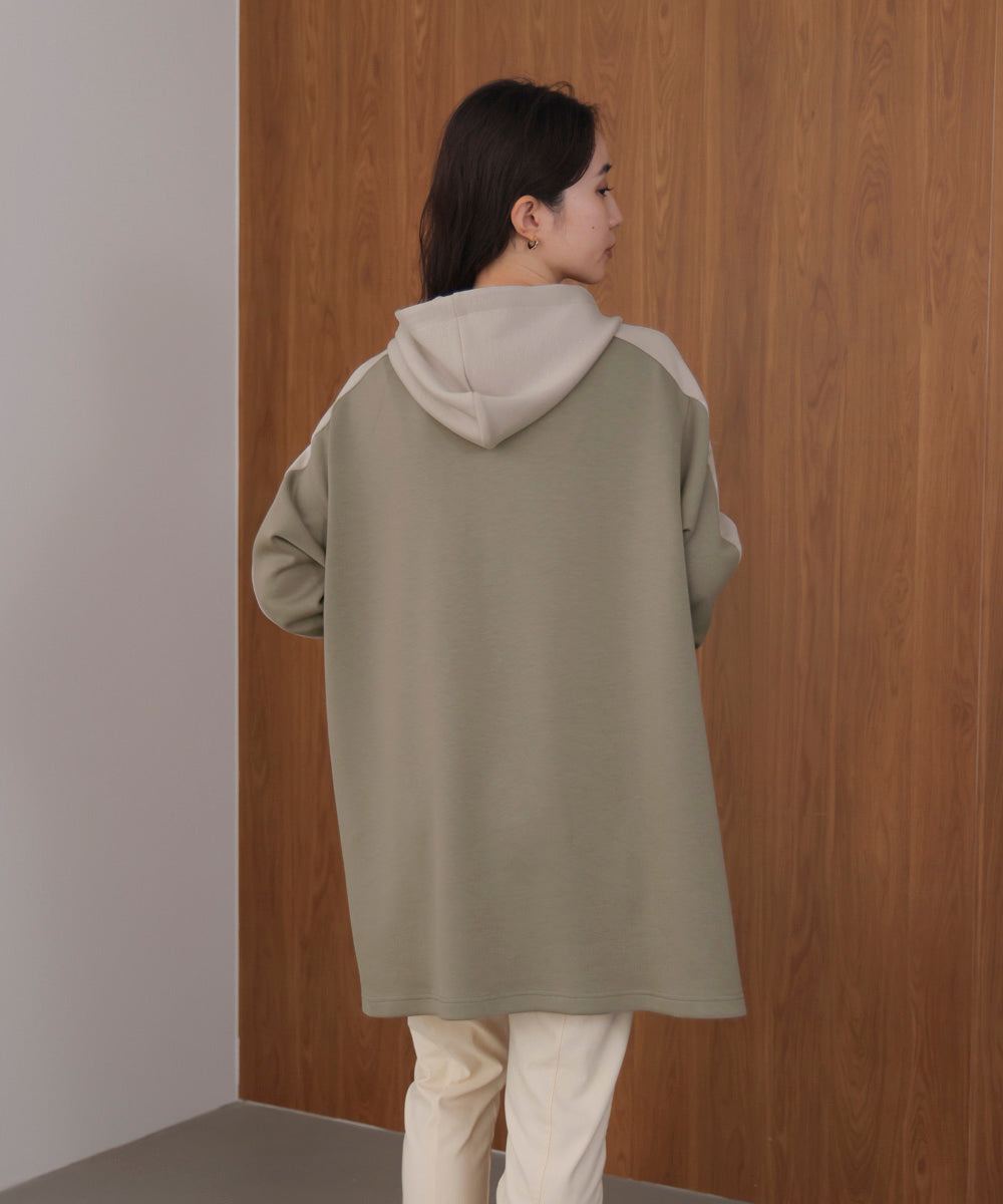 シルキーダンボールバイカラーチュニック