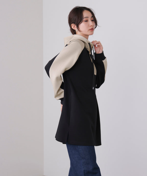 シルキーダンボールバイカラーチュニック