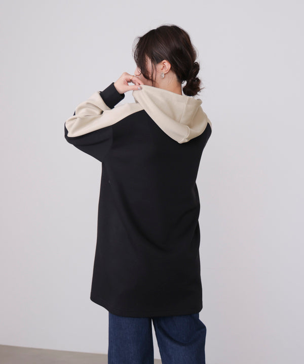 シルキーダンボールバイカラーチュニック