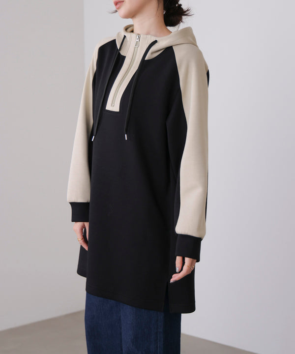 シルキーダンボールバイカラーチュニック