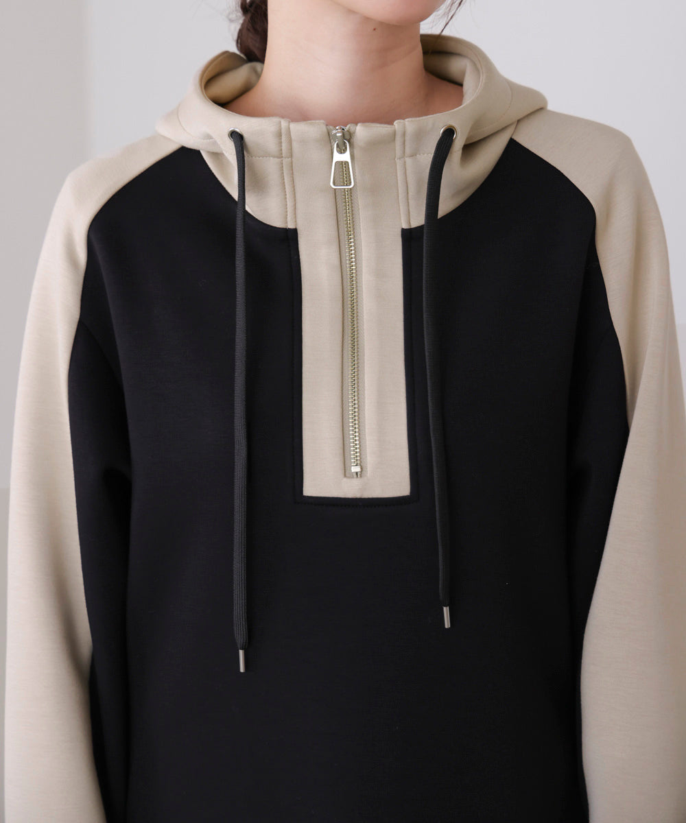 シルキーダンボールバイカラーチュニック