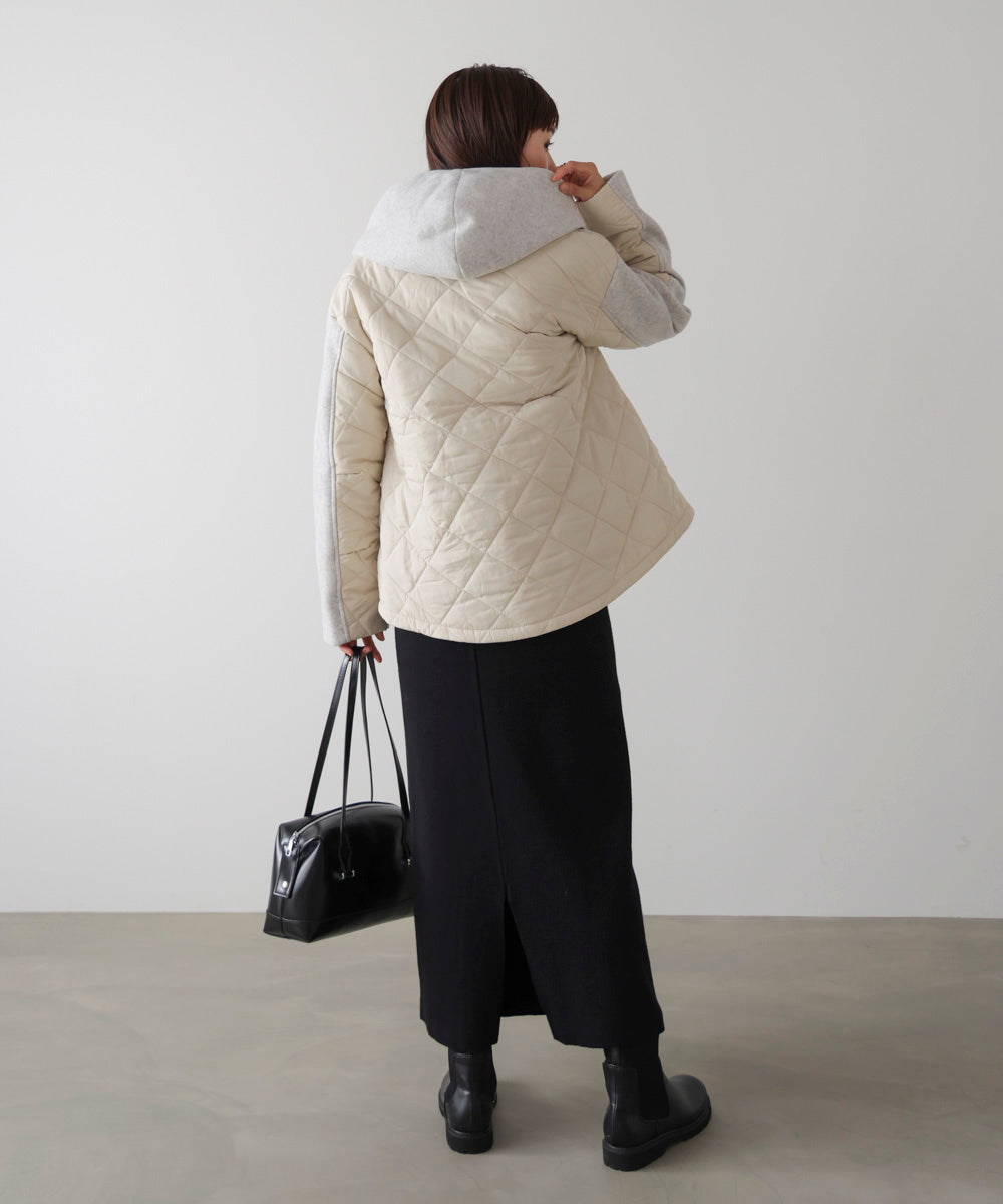 メルトン中綿切替フードＺＩＰコート