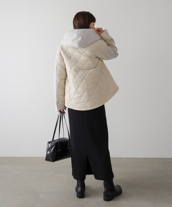 メルトン中綿切替フードＺＩＰコート