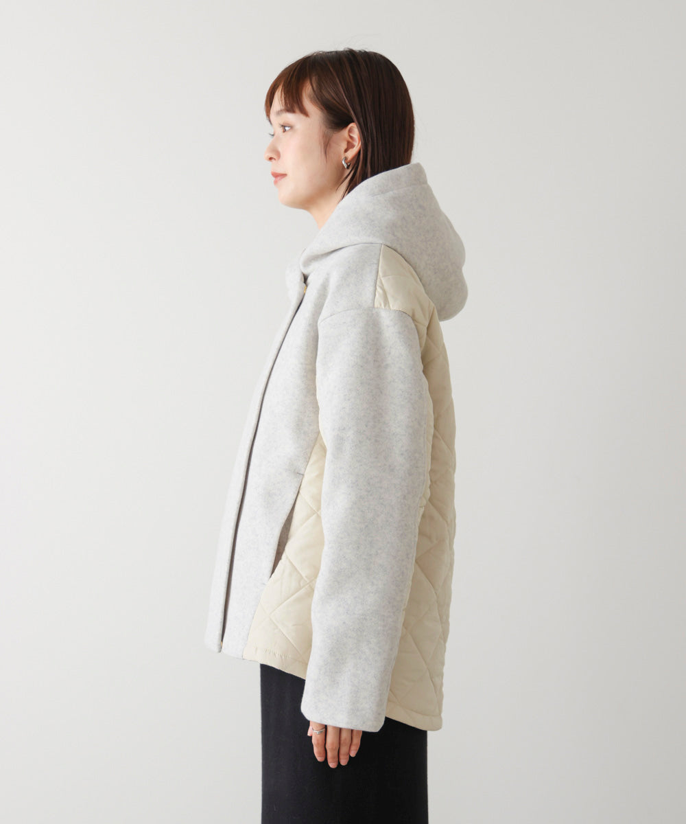 メルトン中綿切替フードＺＩＰコート