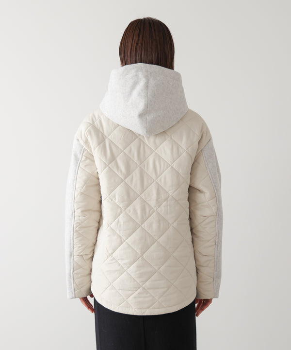 メルトン中綿切替フードＺＩＰコート