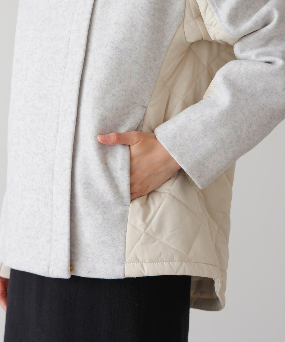 メルトン中綿切替フードＺＩＰコート