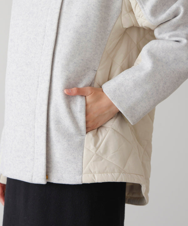 メルトン中綿切替フードＺＩＰコート