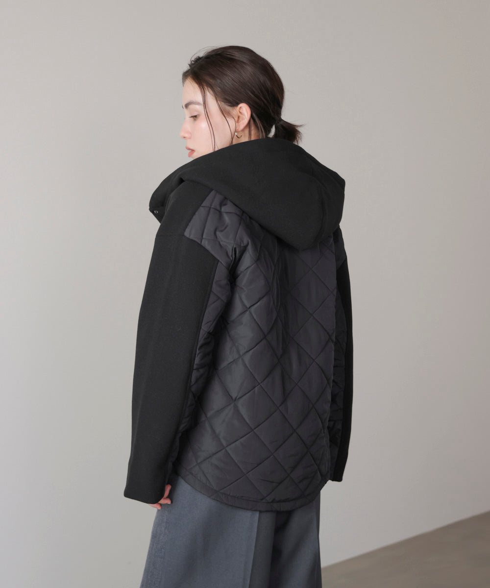 メルトン中綿切替フードＺＩＰコート