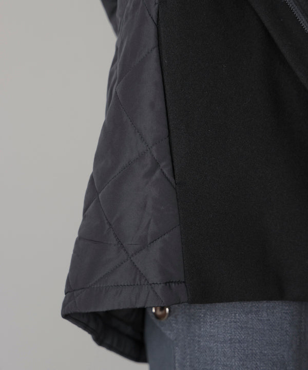 メルトン中綿切替フードＺＩＰコート
