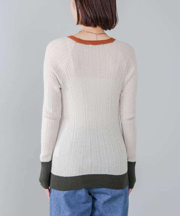 ランダムリブニットクループルオーバー