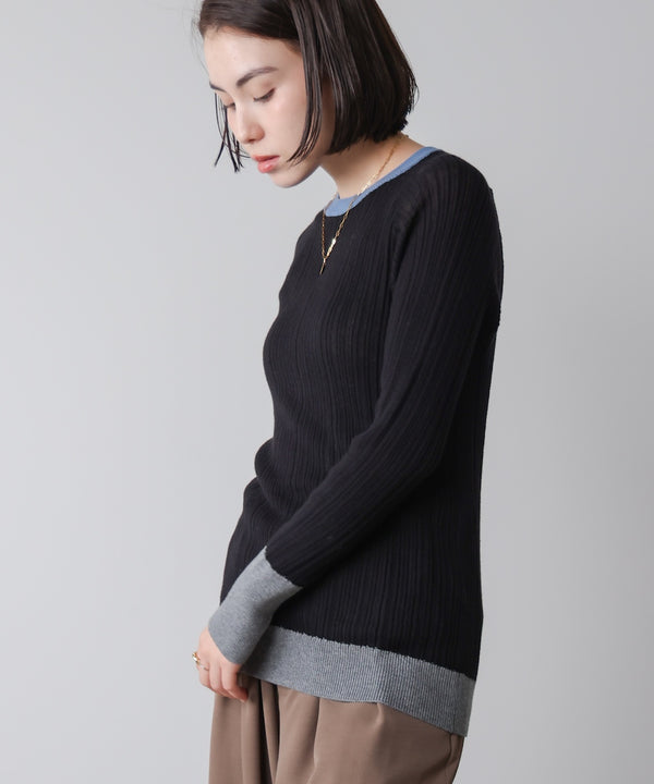 ランダムリブニットクループルオーバー