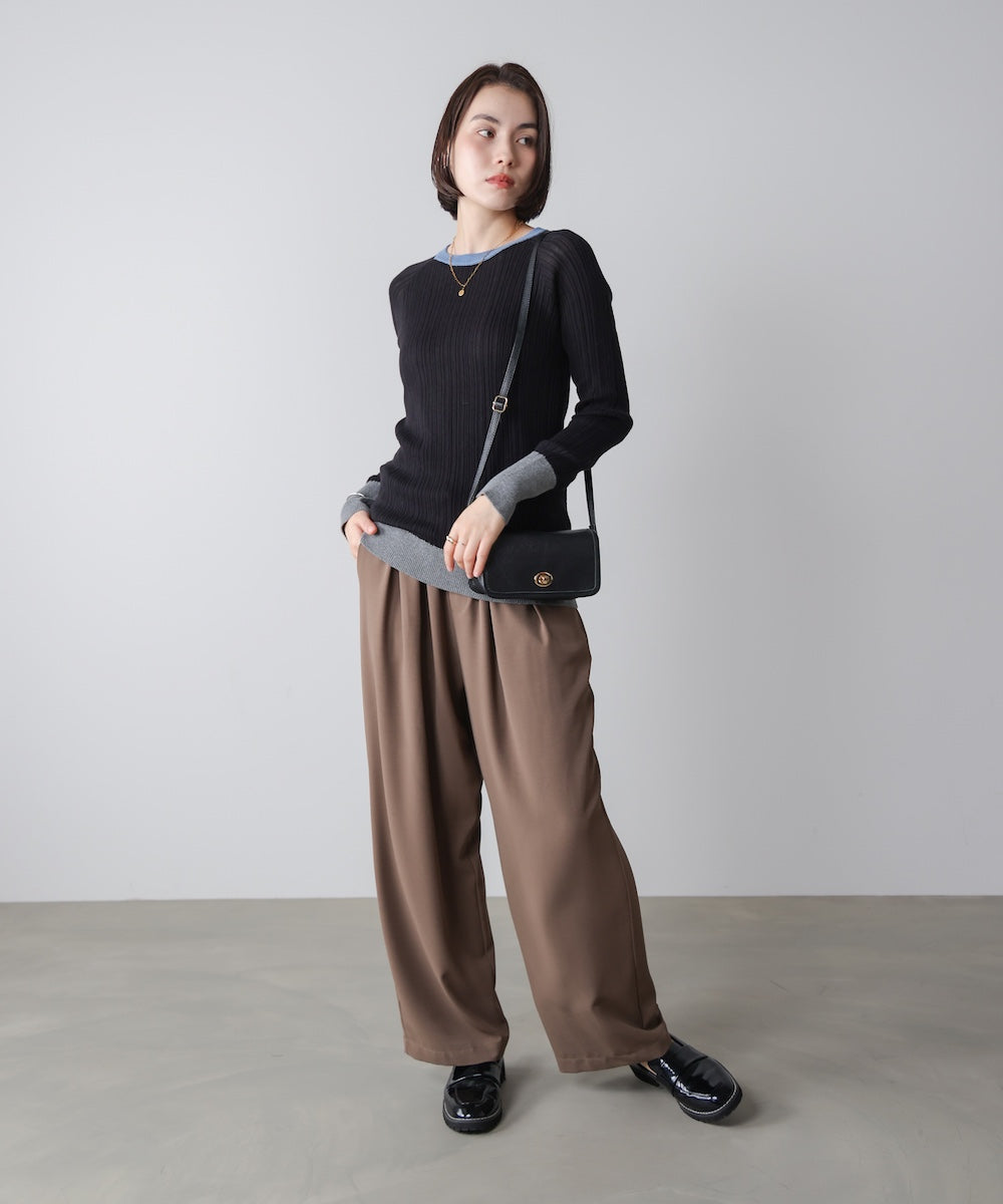 ランダムリブニットクループルオーバー