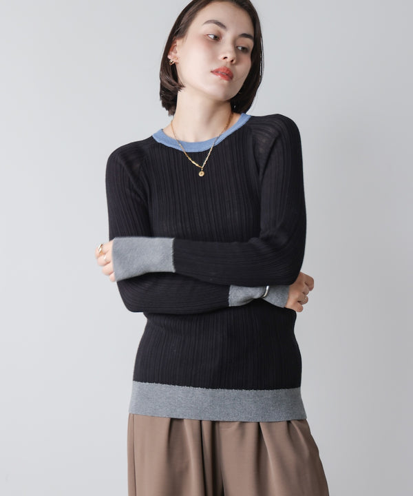 ランダムリブニットクループルオーバー