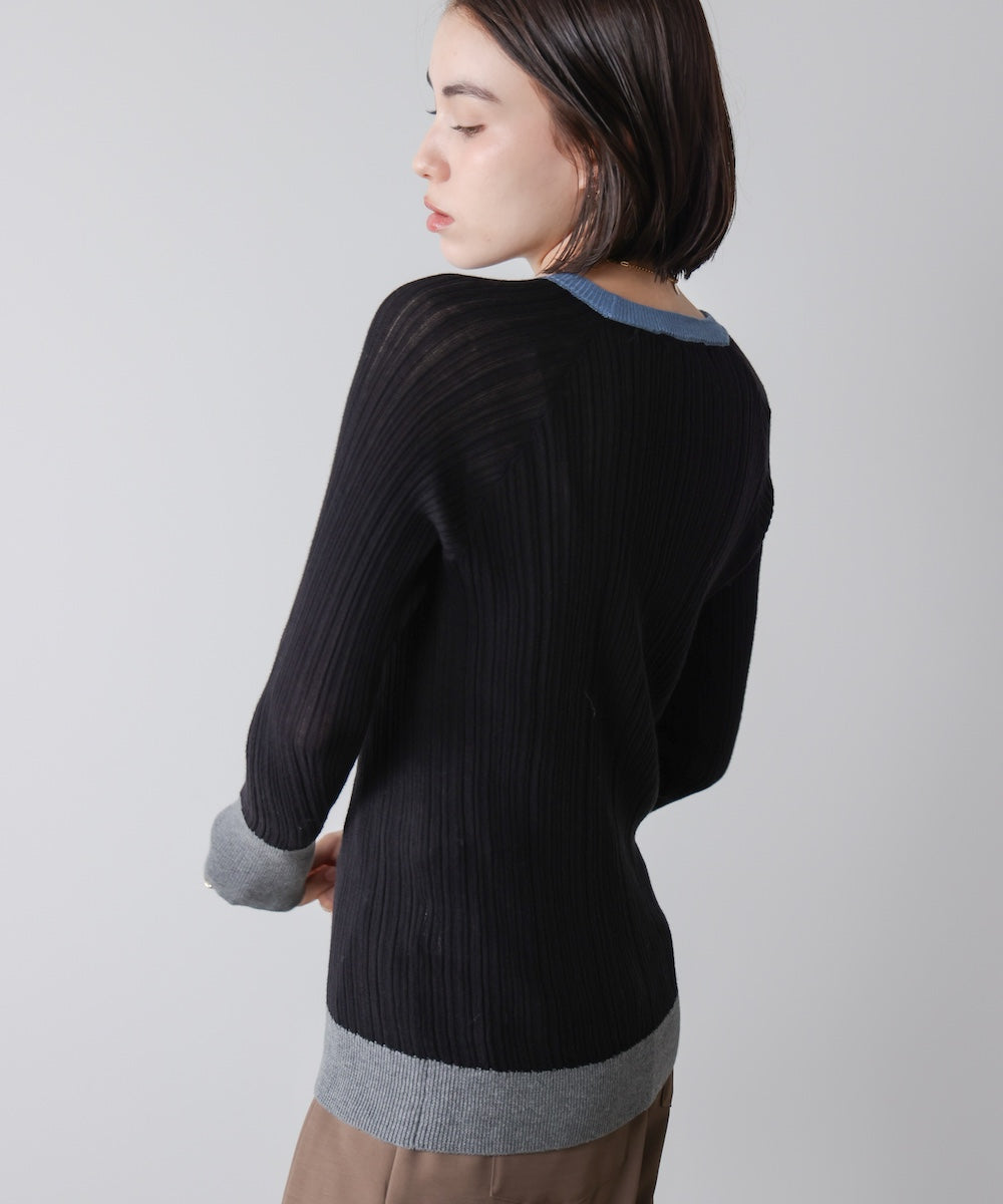 ランダムリブニットクループルオーバー