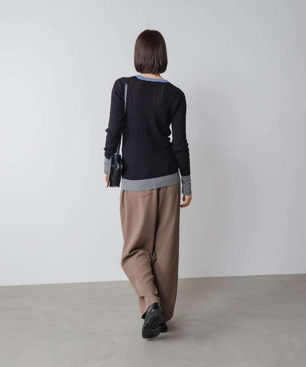 ランダムリブニットクループルオーバー