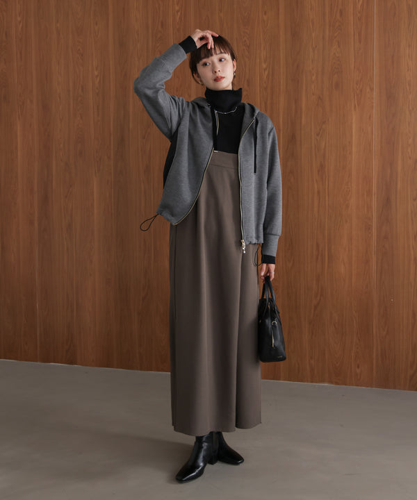 パウンドストレッチサイド異素材パーカー