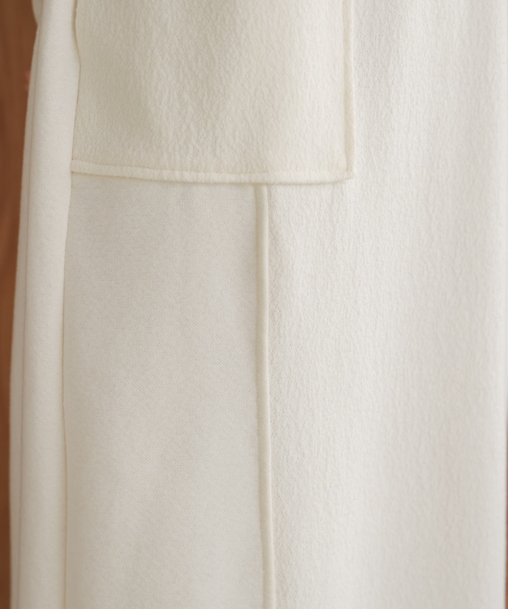 ウールライクメルトンハーフジップワンピース［11/28発送予定］