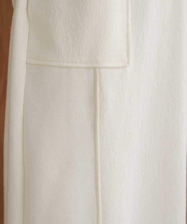 ウールライクメルトンハーフジップワンピース［11/28発送予定］