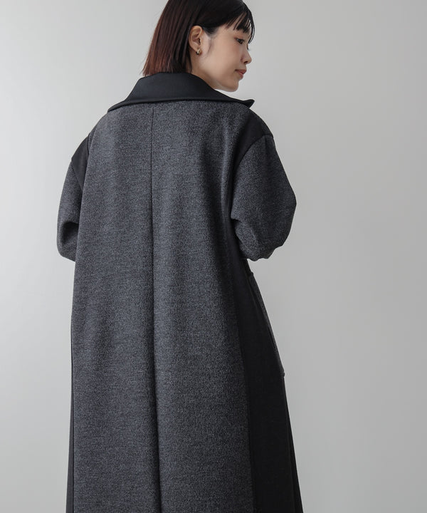ウールライクメルトンハーフジップワンピース［11/28発送予定］