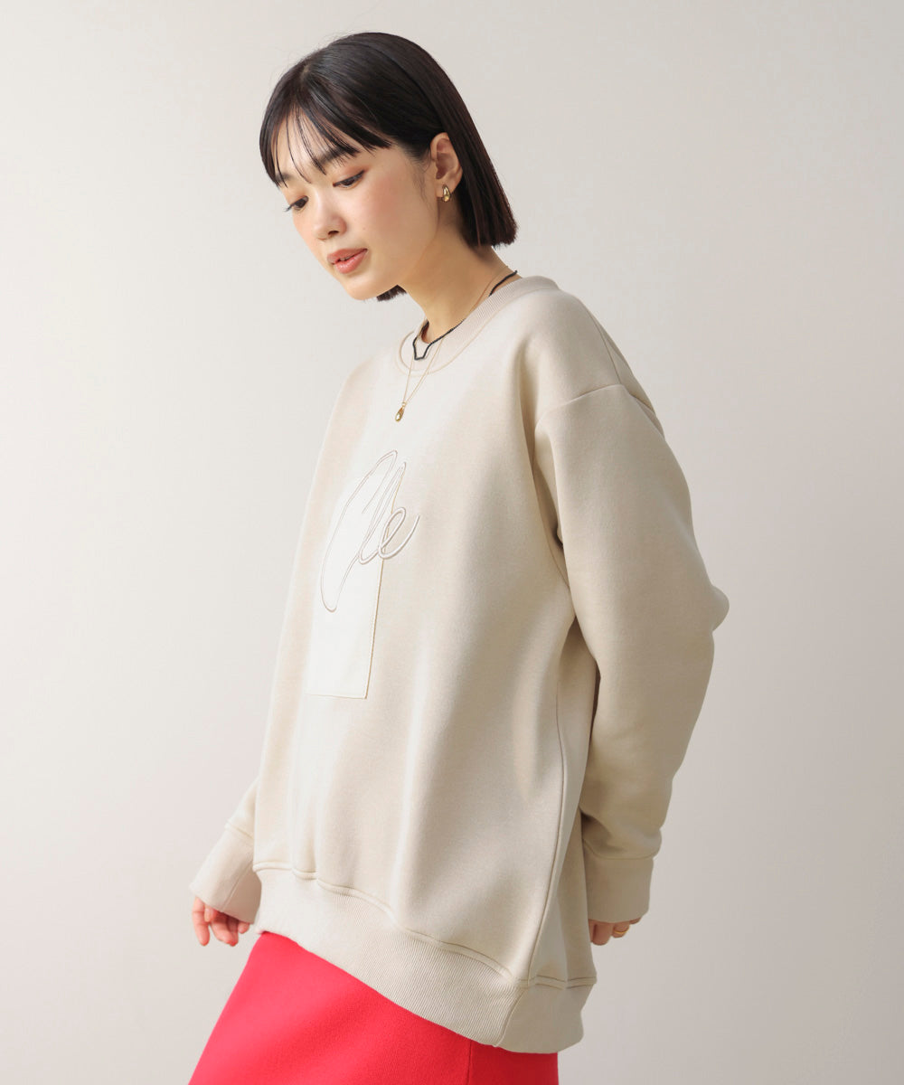 裏起毛アイロンロゴプルオーバー