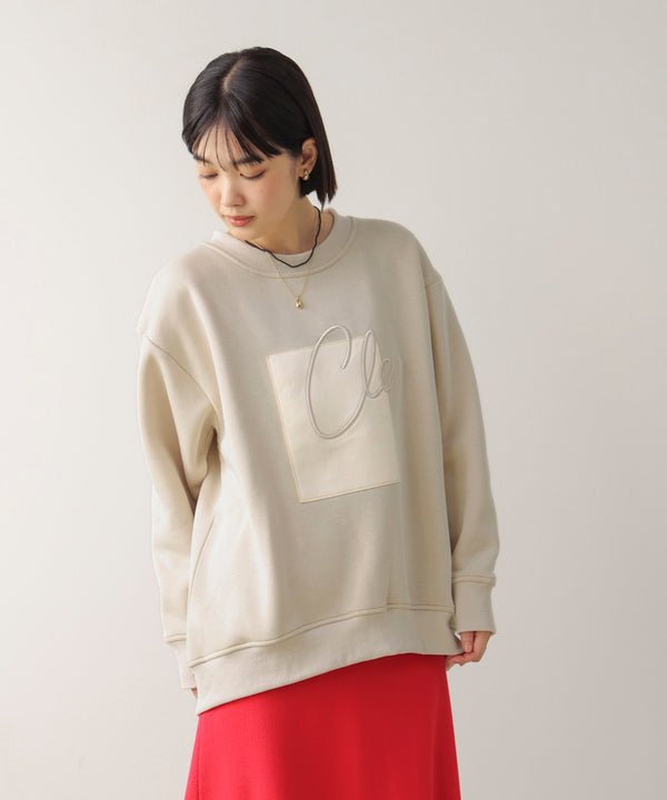 裏起毛アイロンロゴプルオーバー