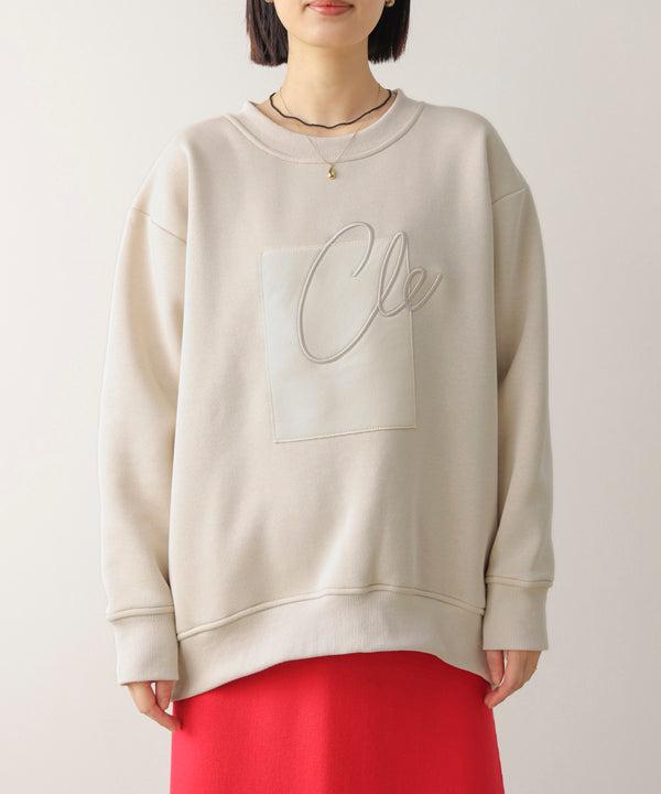 裏起毛アイロンロゴプルオーバー