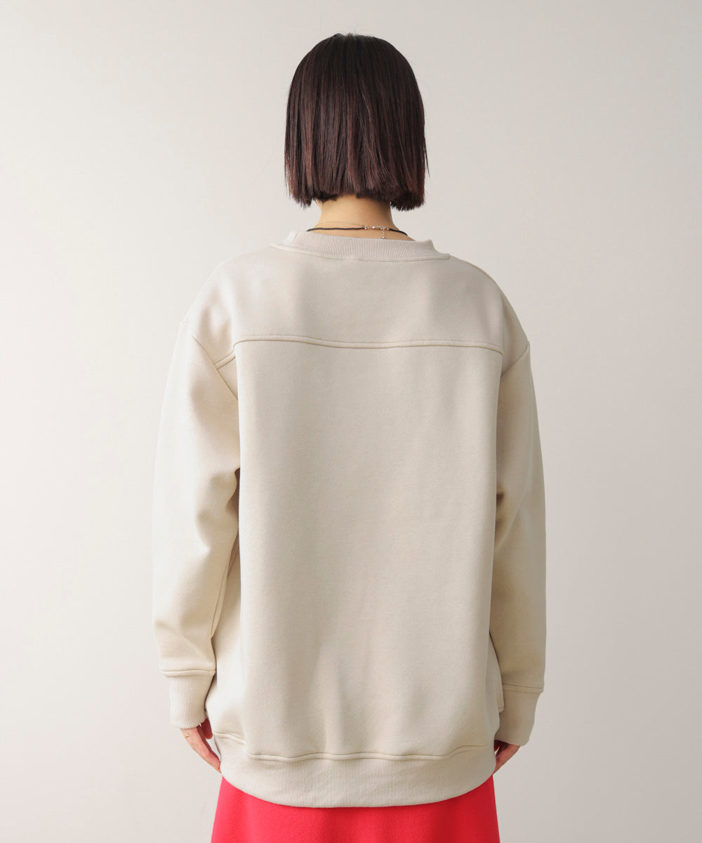 裏起毛アイロンロゴプルオーバー