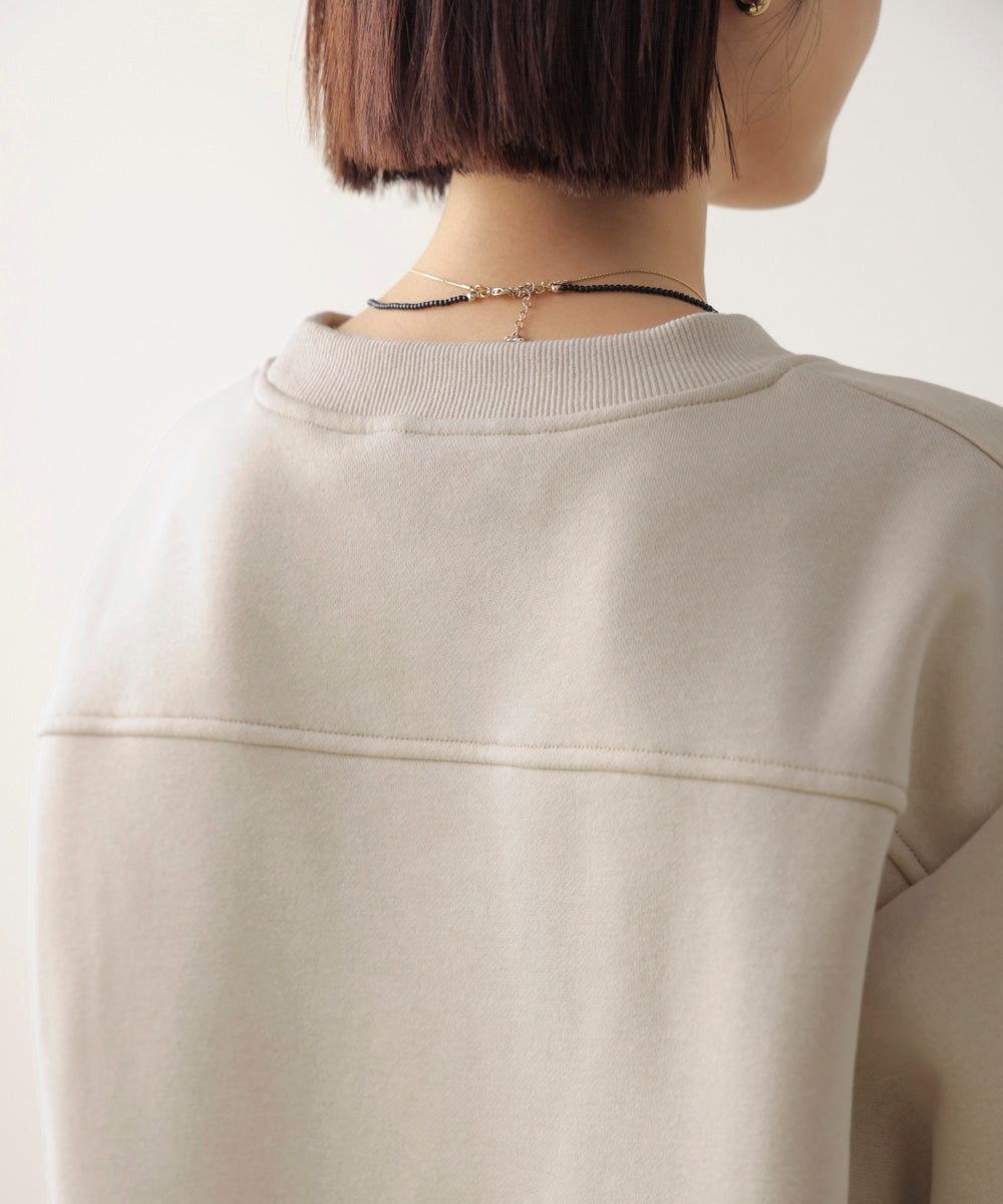 裏起毛アイロンロゴプルオーバー