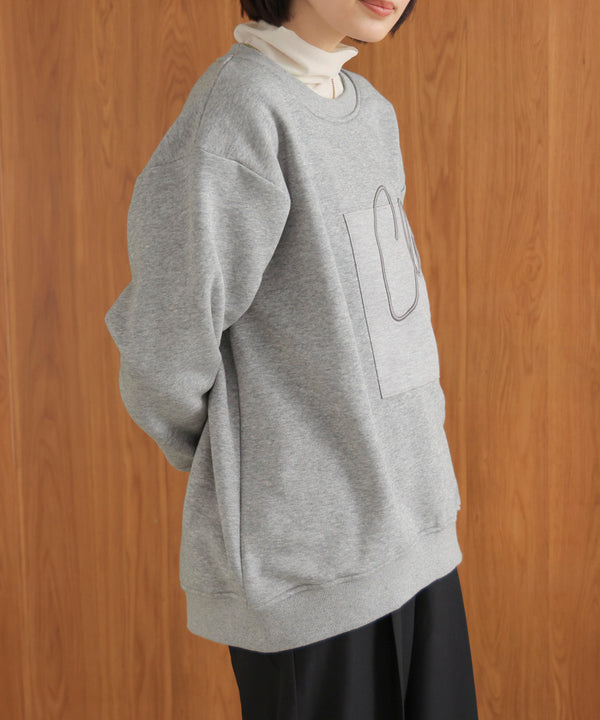 裏起毛アイロンロゴプルオーバー