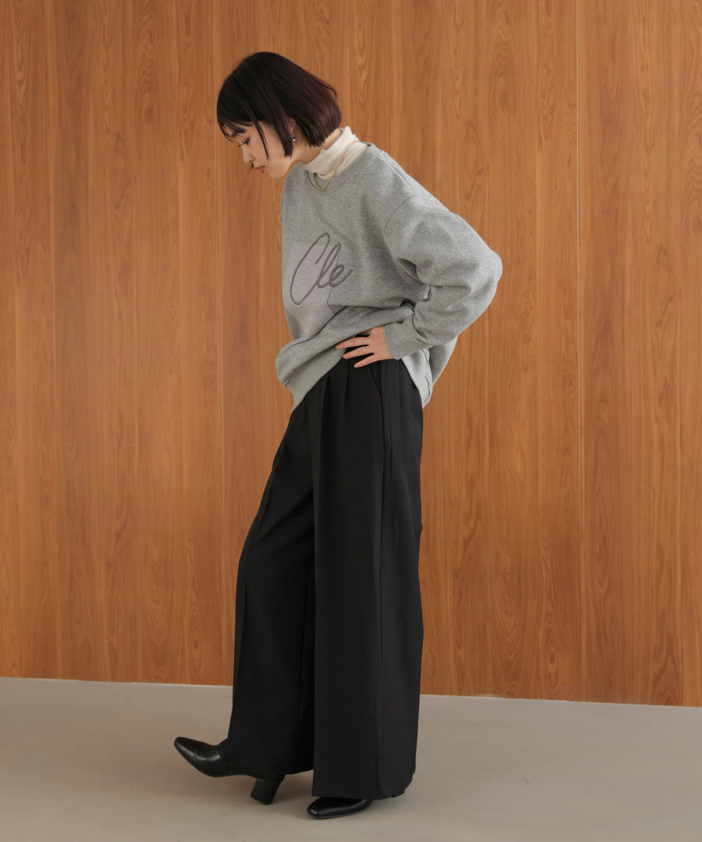 裏起毛アイロンロゴプルオーバー