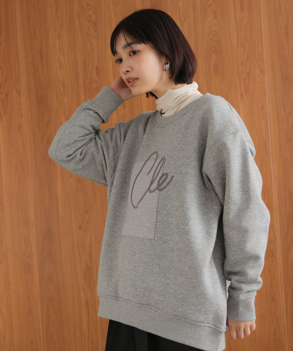 裏起毛アイロンロゴプルオーバー