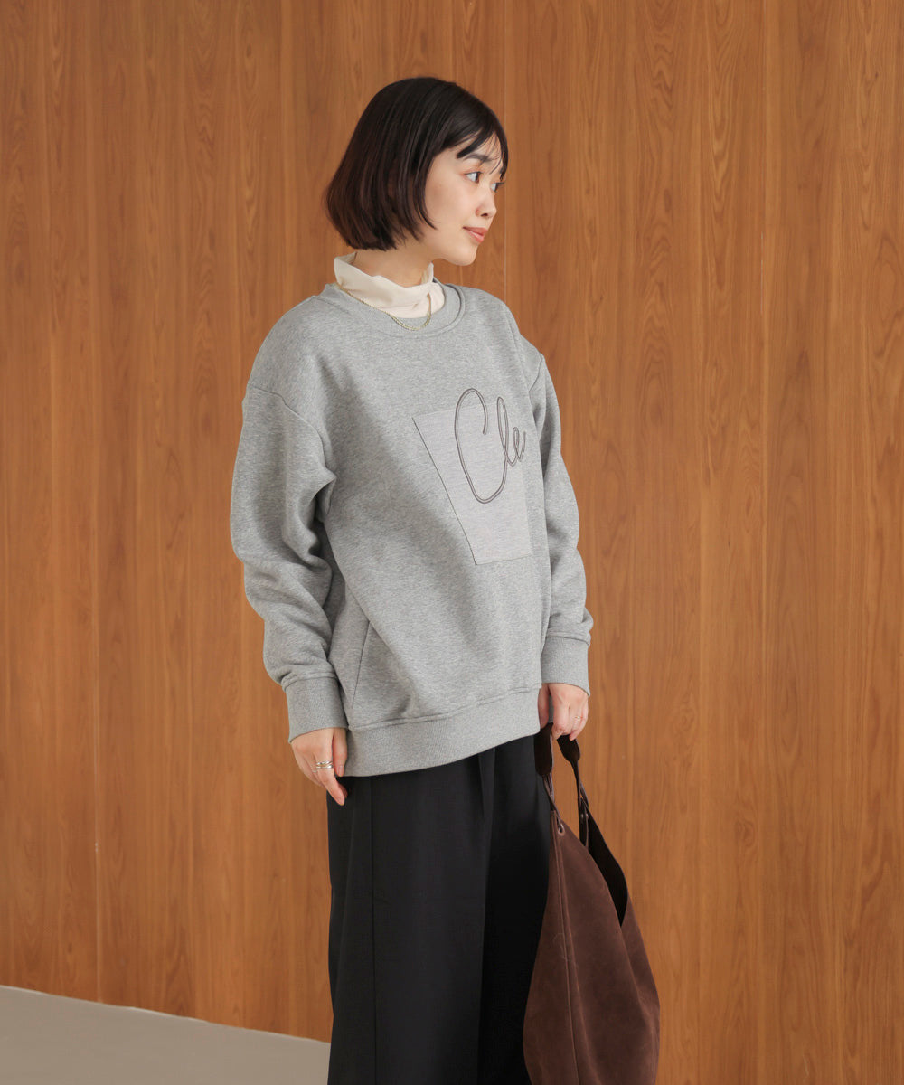 裏起毛アイロンロゴプルオーバー