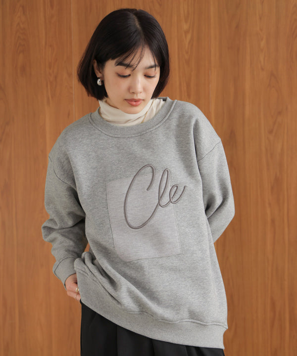 裏起毛アイロンロゴプルオーバー