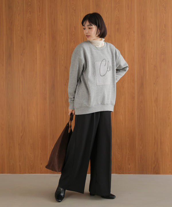 裏起毛アイロンロゴプルオーバー