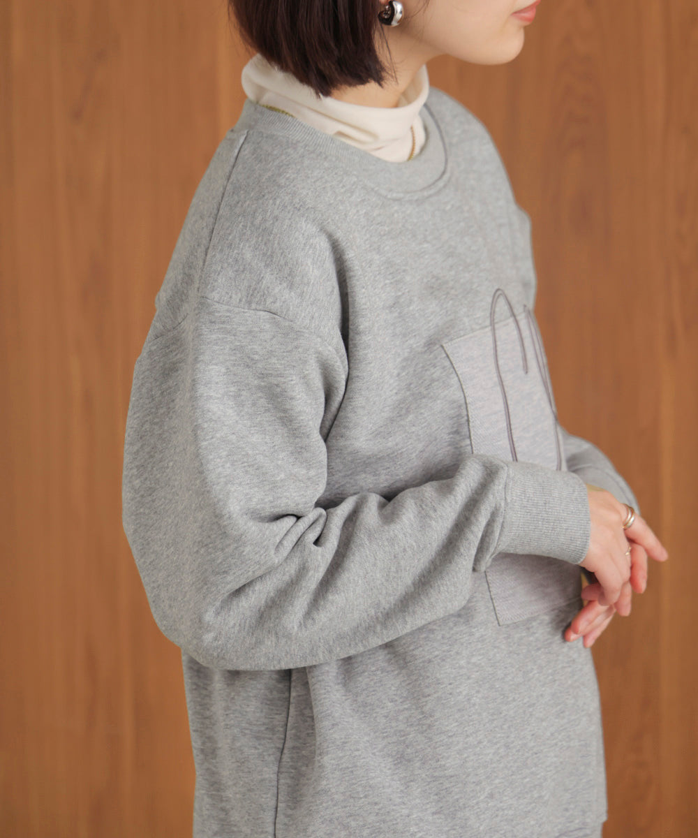 裏起毛アイロンロゴプルオーバー