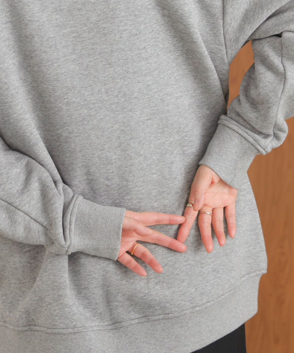 裏起毛アイロンロゴプルオーバー