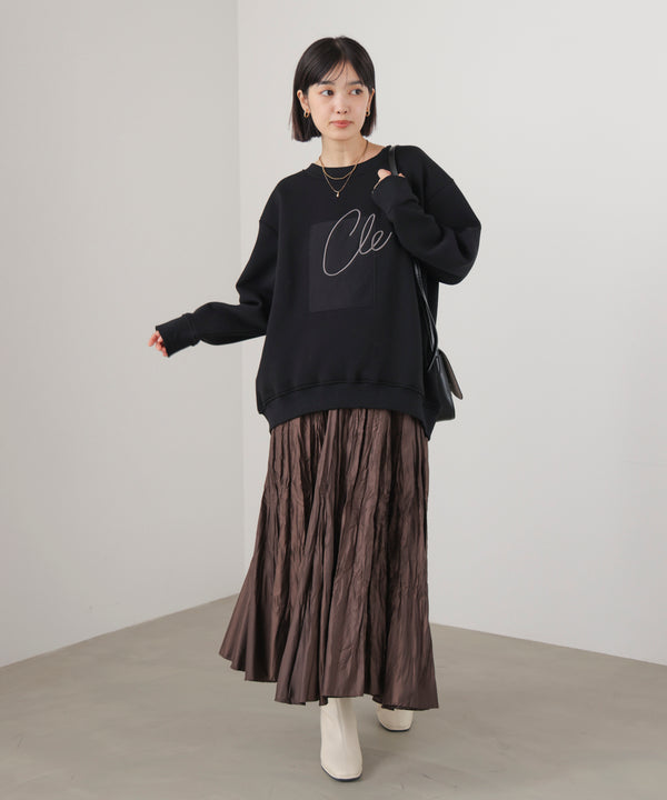 裏起毛アイロンロゴプルオーバー