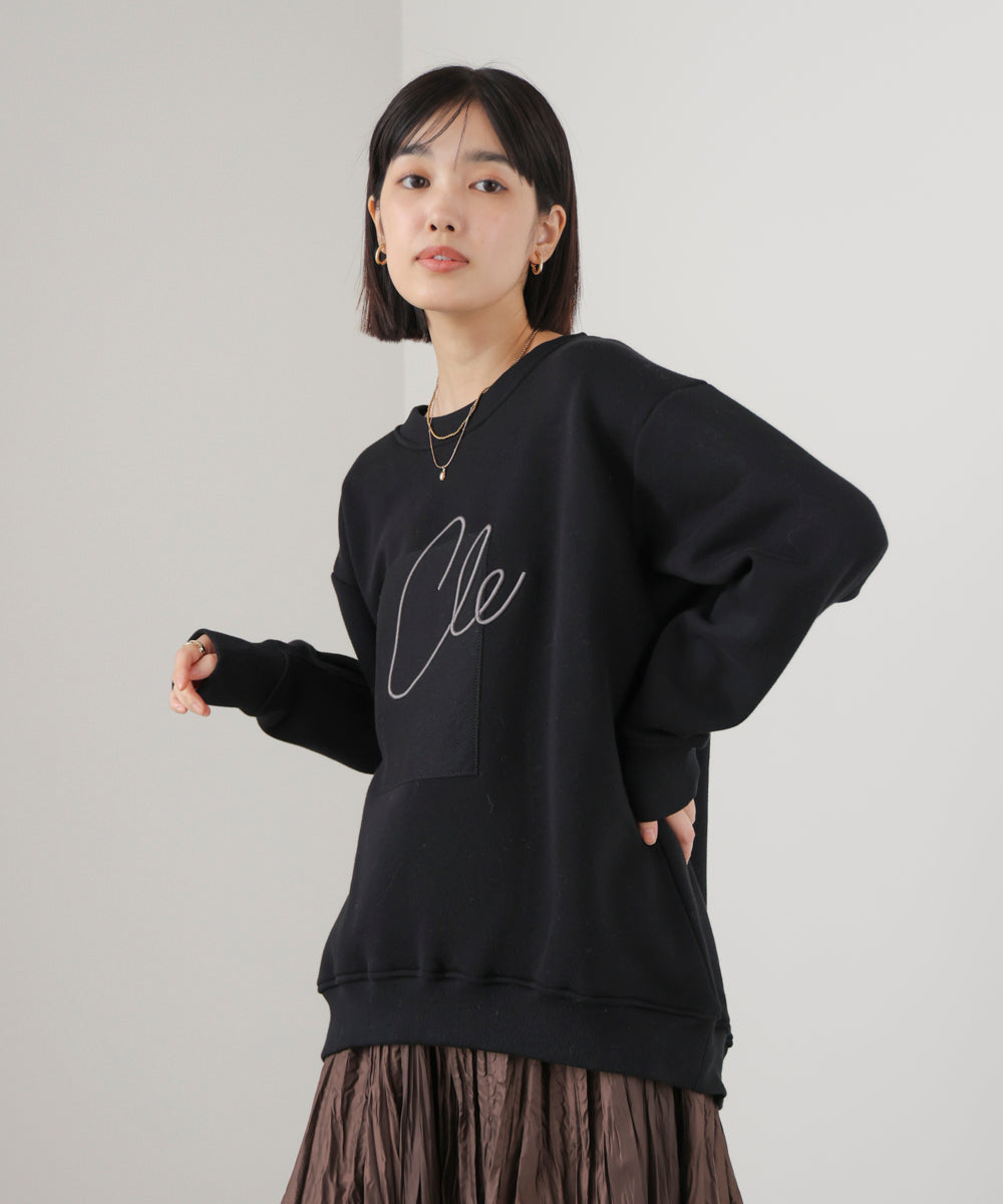 裏起毛アイロンロゴプルオーバー