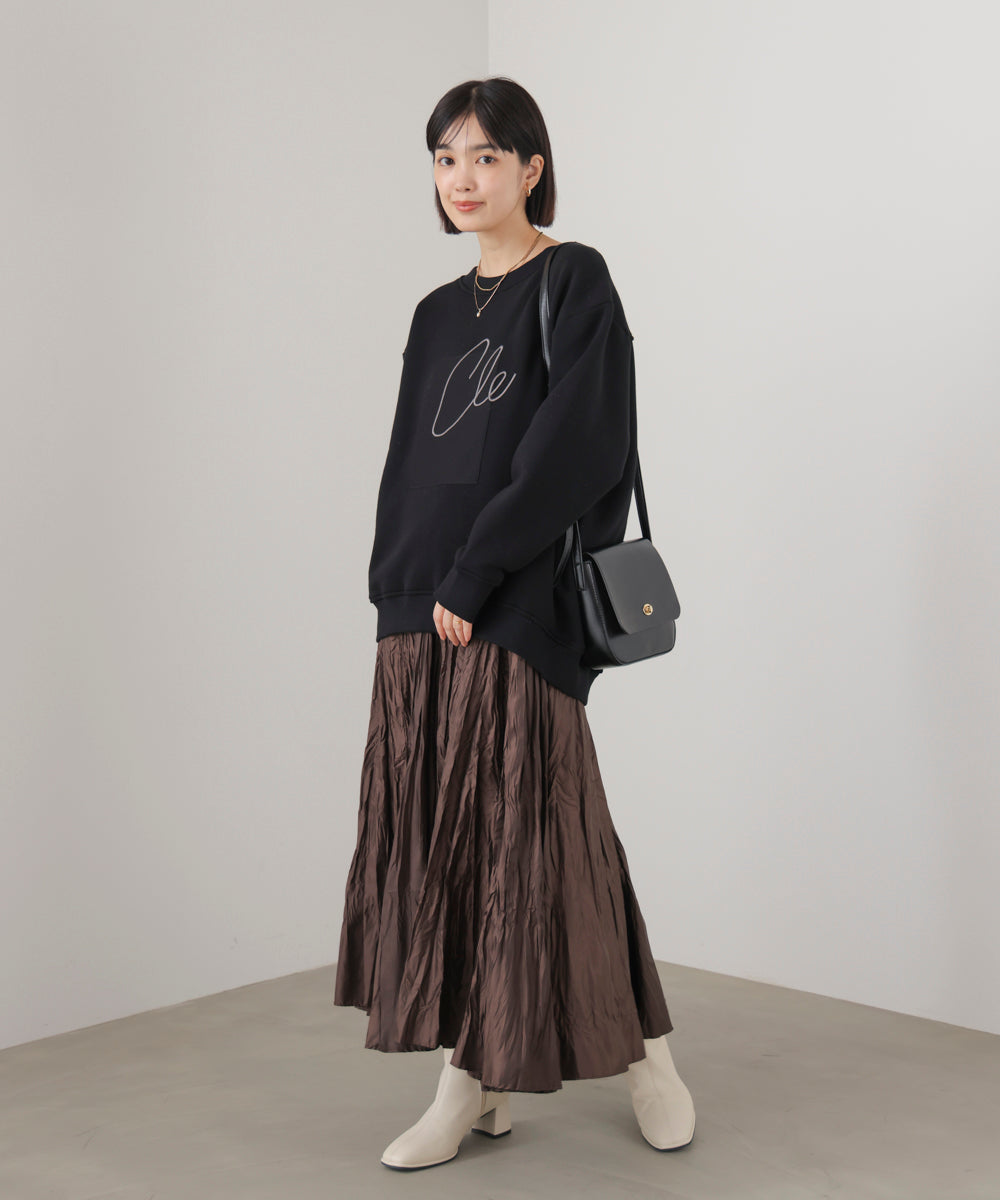 裏起毛アイロンロゴプルオーバー