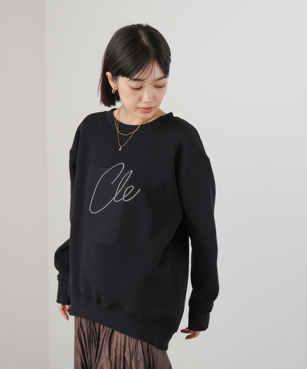 裏起毛アイロンロゴプルオーバー