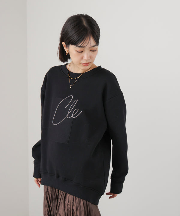 裏起毛アイロンロゴプルオーバー